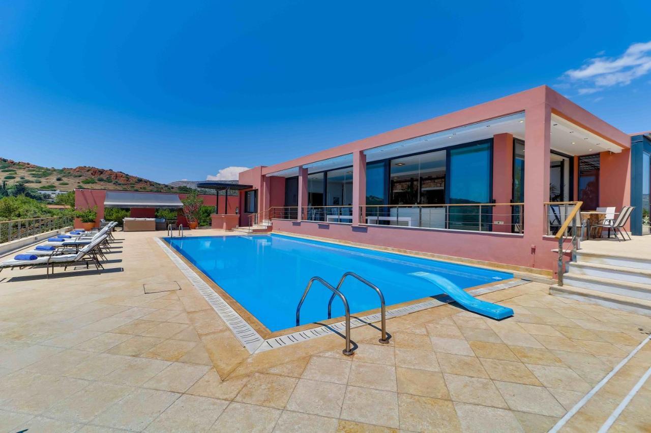 Black Diamond Beachfront Pool Villa Pasithea In Sounio, Athens Sounion Bagian luar foto