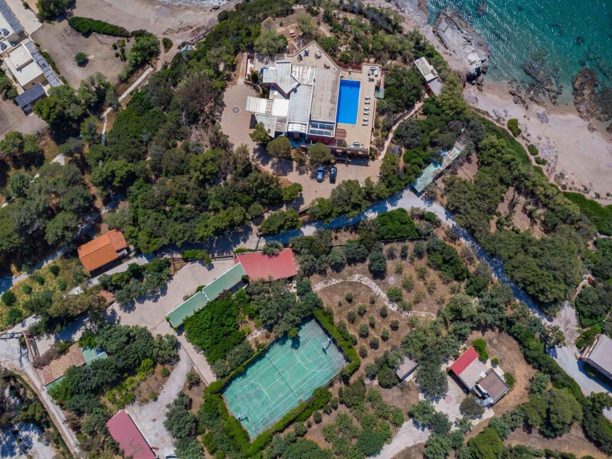 Black Diamond Beachfront Pool Villa Pasithea In Sounio, Athens Sounion Bagian luar foto