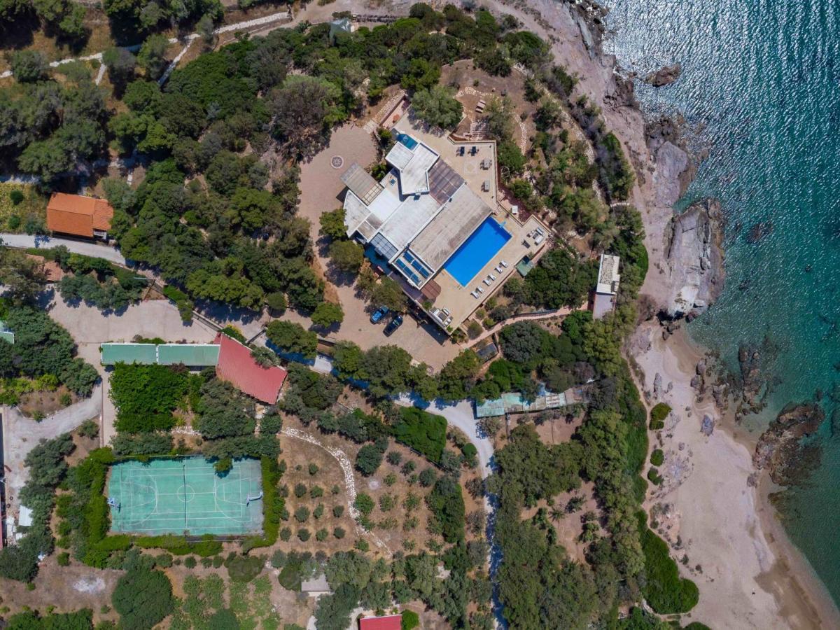 Black Diamond Beachfront Pool Villa Pasithea In Sounio, Athens Sounion Bagian luar foto