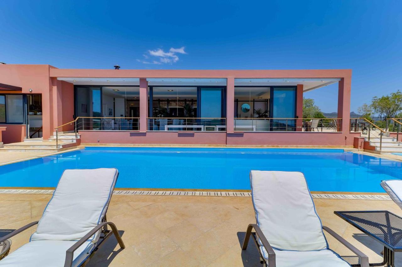 Black Diamond Beachfront Pool Villa Pasithea In Sounio, Athens Sounion Bagian luar foto