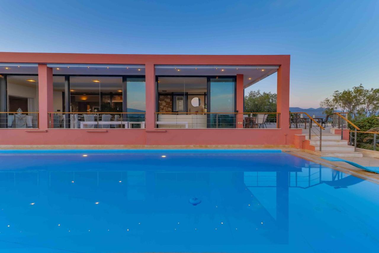 Black Diamond Beachfront Pool Villa Pasithea In Sounio, Athens Sounion Bagian luar foto