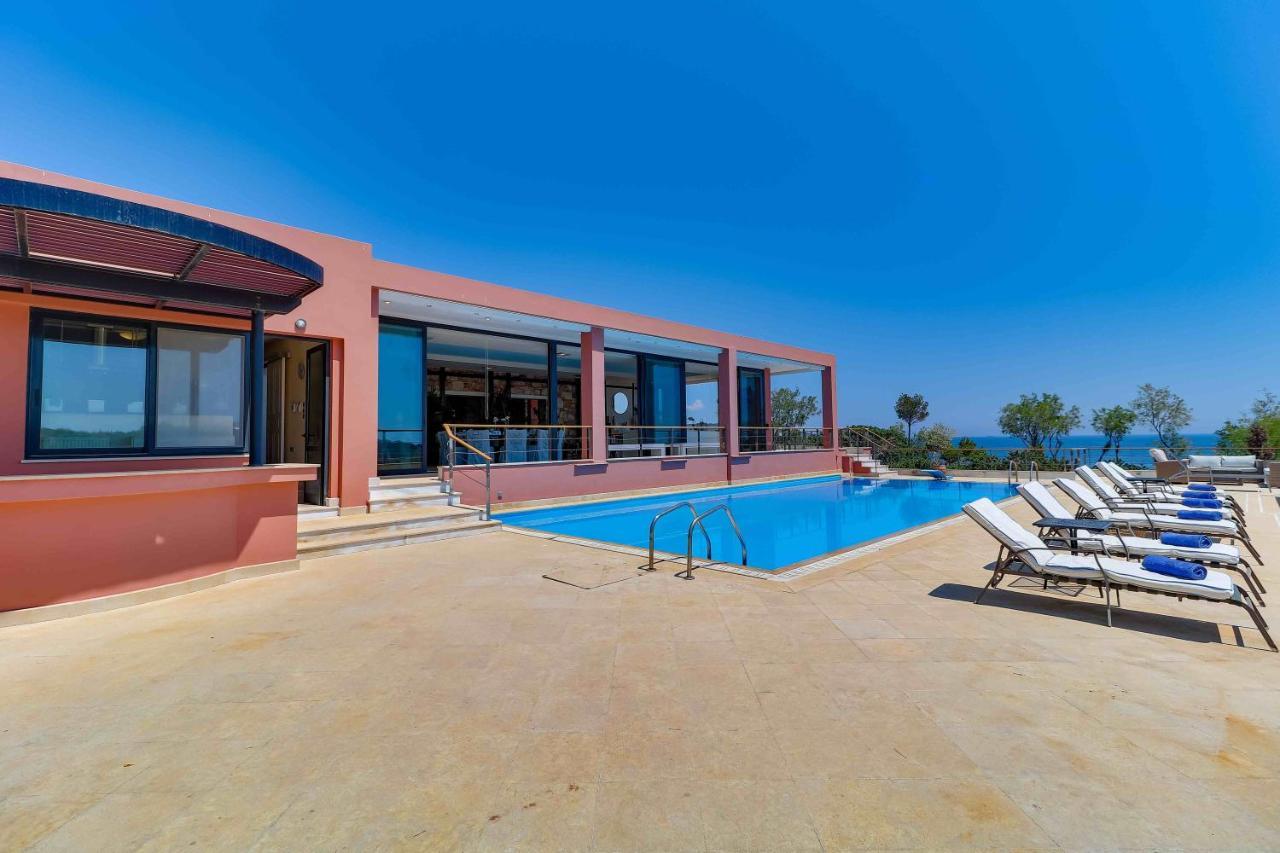 Black Diamond Beachfront Pool Villa Pasithea In Sounio, Athens Sounion Bagian luar foto